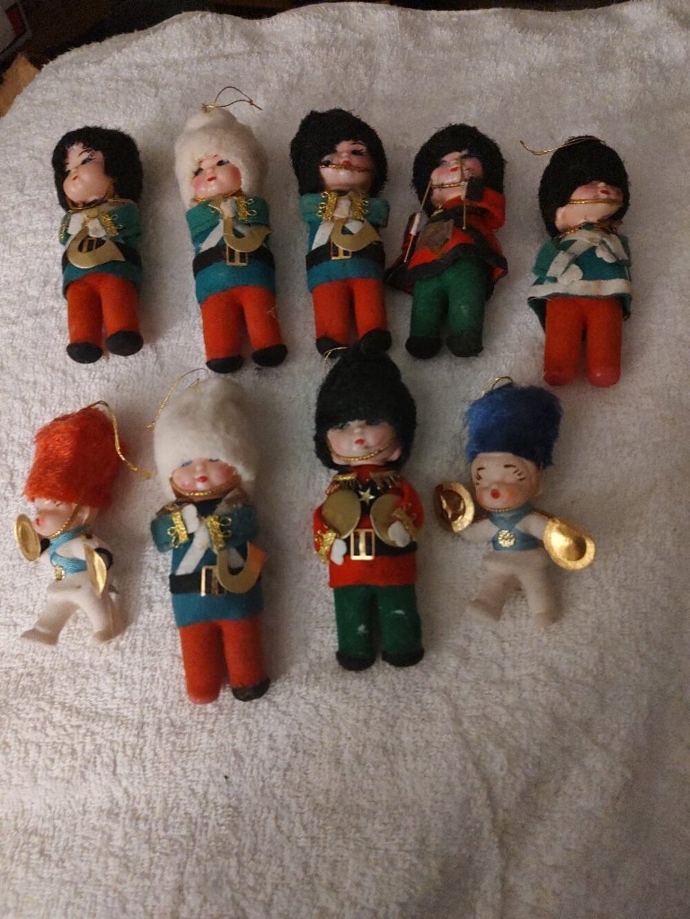 CHRISTMAS ORNAMENTS BRITISH GUARDS Vintage JAPAN